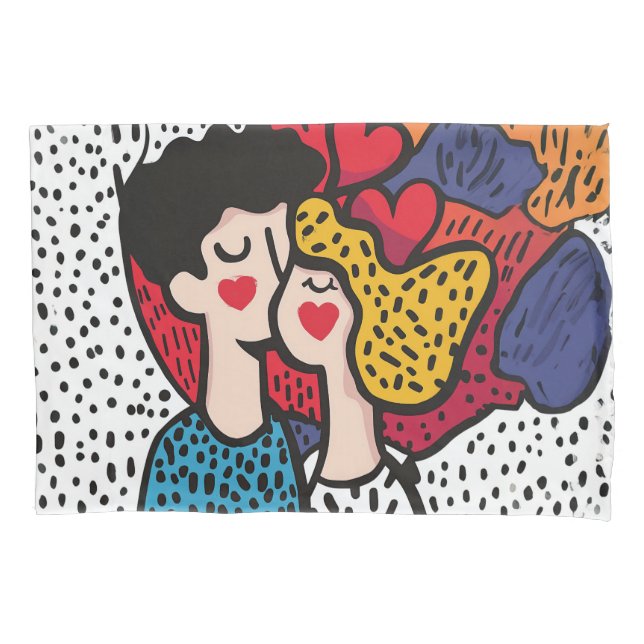 Romantischer Pop Kunst, Dichtung und Musik Kissenbezug (Vorderseite)
