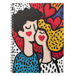 Romantischer Pop Kunst, Dichtung und Musik Notizblock