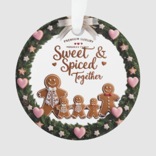 Romantischer Premium-Weihnachtskranz Familien-Acry Ornament