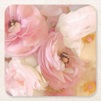 Romantischer Ranunculus Rechteckiger Pappuntersetzer