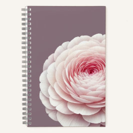 Romantischer rauchiger Mauve-Rosé-Blüten-Botanik Notizbuch