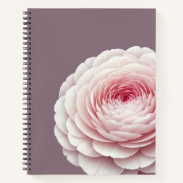 Romantischer rauchiger Mauve-Rosé-Blüten-Botanik Notizbuch