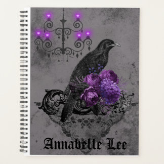 Romantischer Raven mit Chandelier Gothic Planner Planer