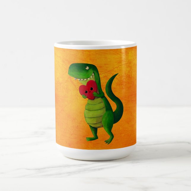 Romantischer RAWR Dinosaurier Kaffeetasse (Mittel)