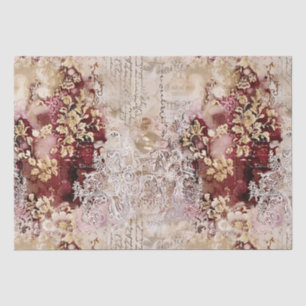 Romantischer Rokoko Dusty Rose Antike Seidenpapier