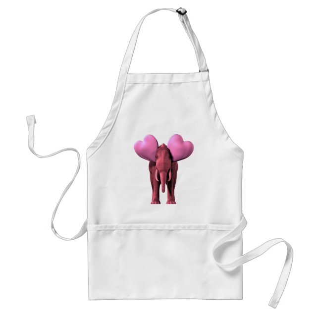Romantischer rosa Elefant Schürze (Vorne)