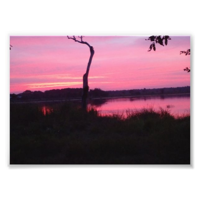 Romantischer rosa Himmel Fotodruck (Vorne)