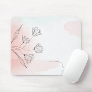 Romantischer Rosa Watercolor Mousepad