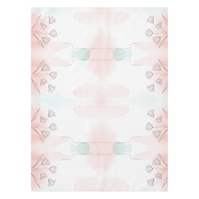 Romantischer Rosa Watercolor Tischdecke (Vorderseite)