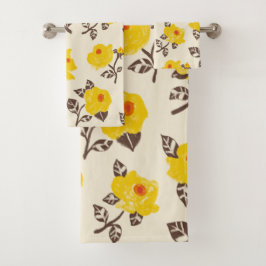 Romantischer Rose Garten Badhandtuch Set