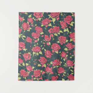 Romantischer Rose Garten Wandteppich