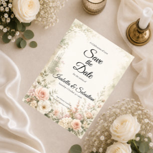 Romantischer Rosengarten Serenity Hochzeit Save The Date
