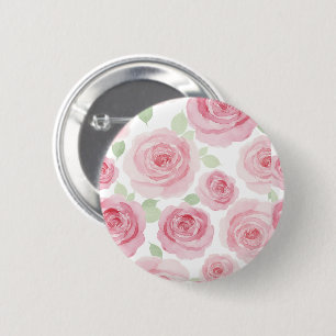 Romantischer Rosenknopf Button