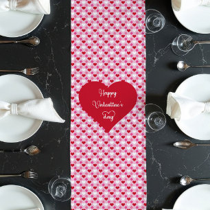Romantischer roter Herzen-Tischläufer-Geschenk für Großer Tischläufer