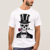 Romantischer Schädel mit Rose - Thapper Halloween