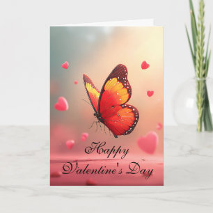 Romantischer Schmetterling Valentinstag  Karte