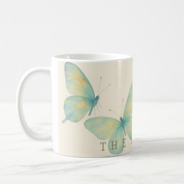 Romantischer Schmetterlingsgarten – Schwebende Tas Kaffeetasse (Links)