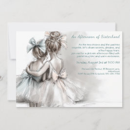 Romantischer Schwestertag Tee Nachmittag Einladung
