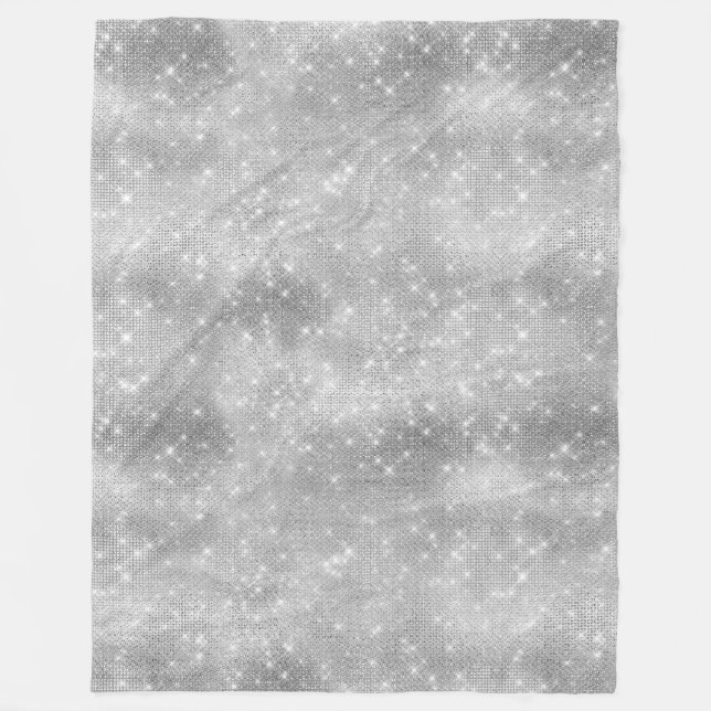 Romantischer Silbersparkle Fleecedecke (Vorderseite)