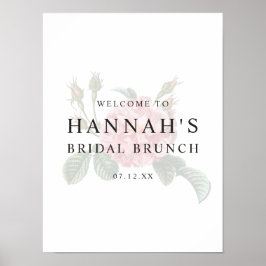 Romantischer Single Rose Brautparty Poster