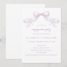 Romantischer Sketched Bow | Lilac Engagement Party