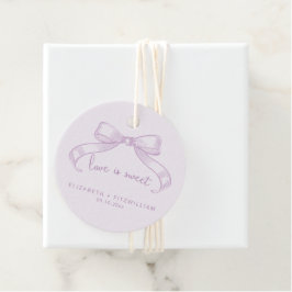 Romantischer Sketched Bow | Lilac Liebe ist süß Geschenkanhänger