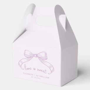 Romantischer Sketched Bow Lilac Liebe ist süß Geschenkschachtel
