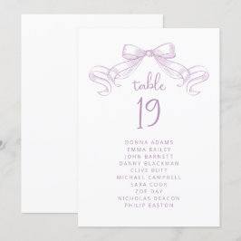 Romantischer Sketched Bow | Lilac Seekartenkarte