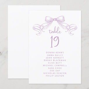 Romantischer Sketched Bow   Lilac Seekartenkarte