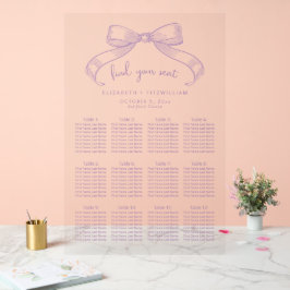 Romantischer Sketched Bow | Seekarte für Lilac Acrylschild