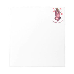 Romantischer Sloth Notepad - Lächeln Notizblock