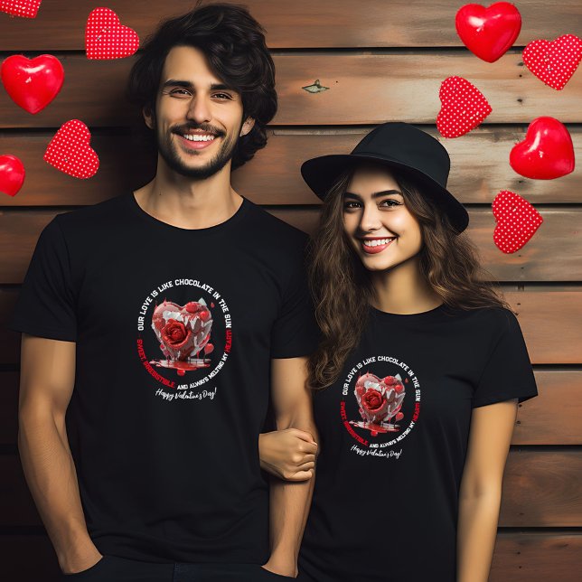 Romantischer Sonnentag Rotes Melzen Herzchen Valen T-Shirt (Von Creator hochgeladen)