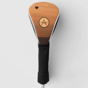 Romantischer Sonnenuntergang Heißluftballon Foto m Golf Headcover