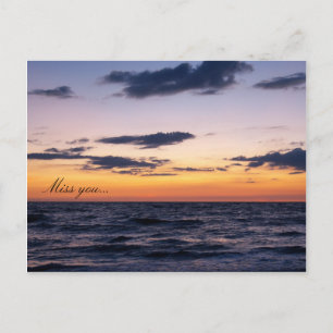 Romantischer Sonnenuntergang Postkarte