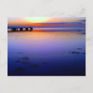 Romantischer Sonnenuntergang Postkarte