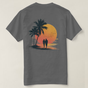 Romantischer Sonnenuntergangsspaziergang T-Shirt