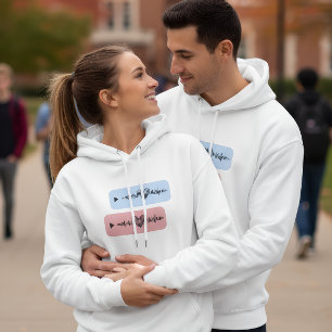 Romantischer Sound Wave Heart Hoodie
