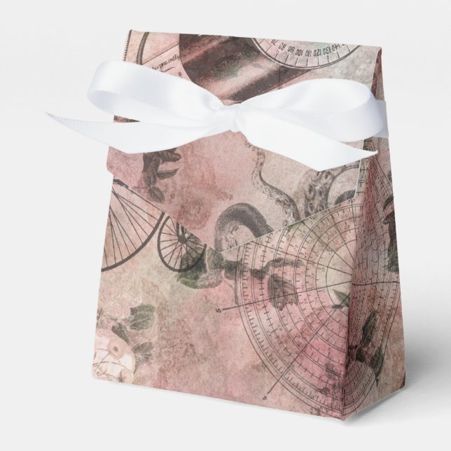 Romantischer Steampunk | Antikes Vintages Ephemera Geschenkschachtel (Vorderseite)