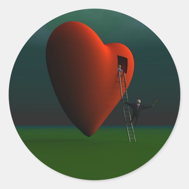 Romantischer Sticker (Vorderseite)