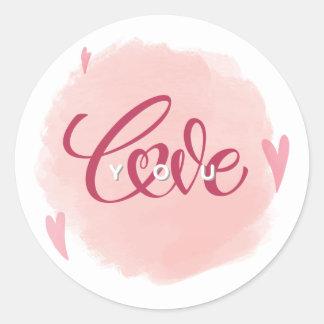 Romantischer Sticker "Love You"