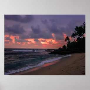 Romantischer Strand in Dusk Poster