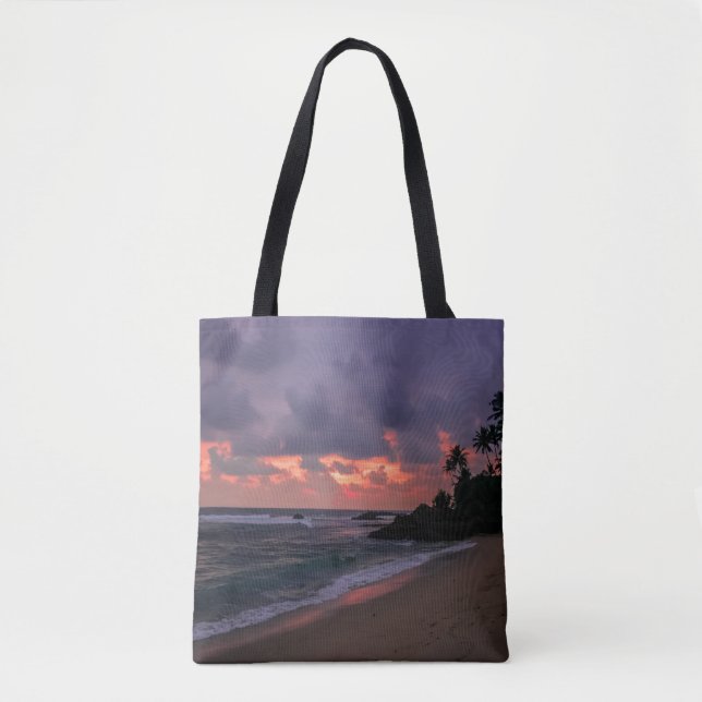 Romantischer Strand in Dusk Tasche (Vorderseite)