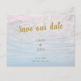Romantischer Strand Save the Date Hochzeitseinladu Postkarte