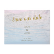 Romantischer Strand Save the Date Hochzeitseinladu