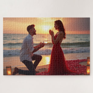 Romantischer Strandvorschlag für Sunset