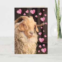 Romantischer Tag der Funny Goat Valentine Feiertagskarte