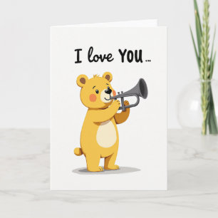 Romantischer Teddybär - Ich liebe Dich Karte