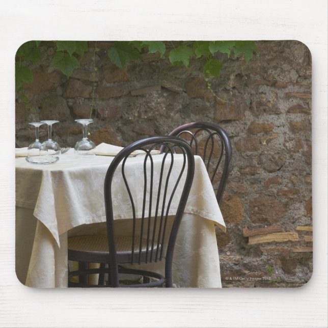 romantischer Tisch für zwei Mousepad (Vorne)