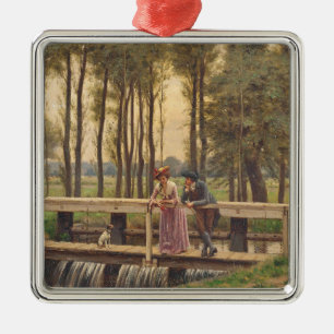 Romantischer Treffpunkt (von Edmund Blair Leighton Ornament Aus Metall