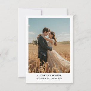 Romantischer und emotionaler Text, Foto Save the D Date
